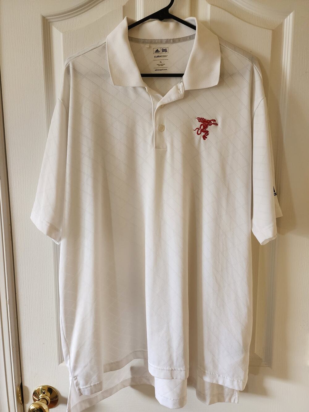 Adidas ClimaCool Fireball Cinnamon Whisky Golf Polo White Mens XL X17988